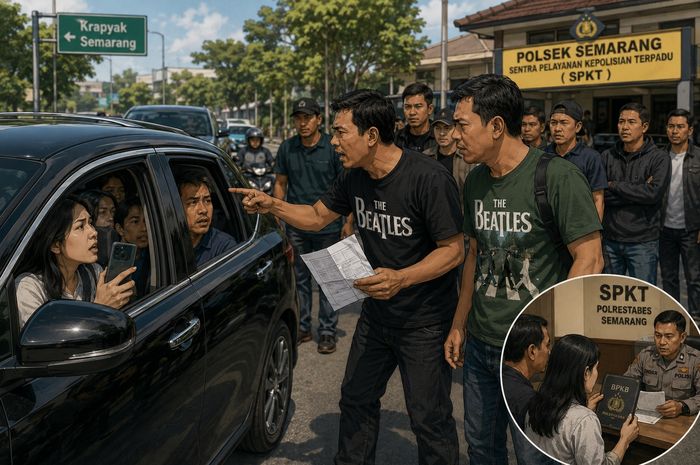 Ilustrasi mobil di Semarang dikepung rombongan matel, pemilik langsung bungkam para pelaku pakai bukti ini