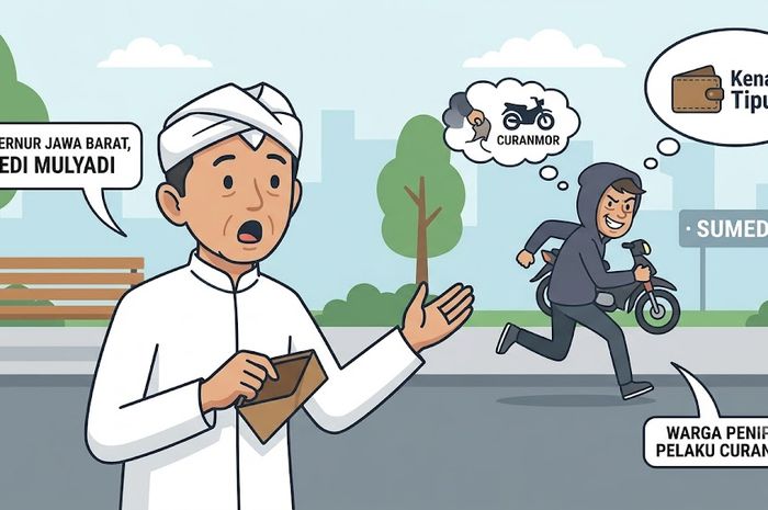 Ilustrasi Gubernur Jawa Barat, Dedi Mulyadi nyaris kena tipu pelaku maling motor di Sumedang, Jabar 