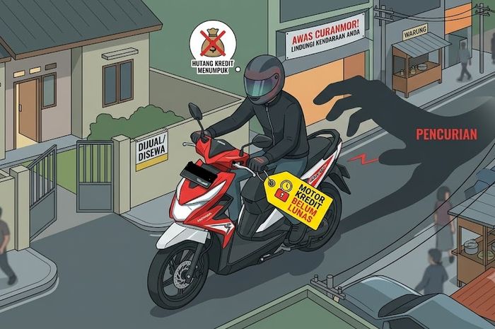 Ilustrasi pencurian Honda BeAT yang masih berstatus kredit di wilayah Cibodas, kota Tangerang, Banten