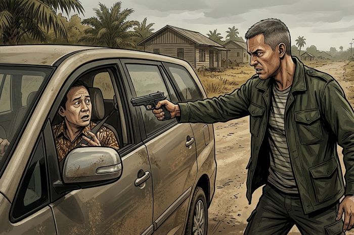 Ilustrasi pecatan TNI AU inisial ADK (46) ngamuk todongkan pistol ke pengemudi mobil di Rokan Hilir, Riau
