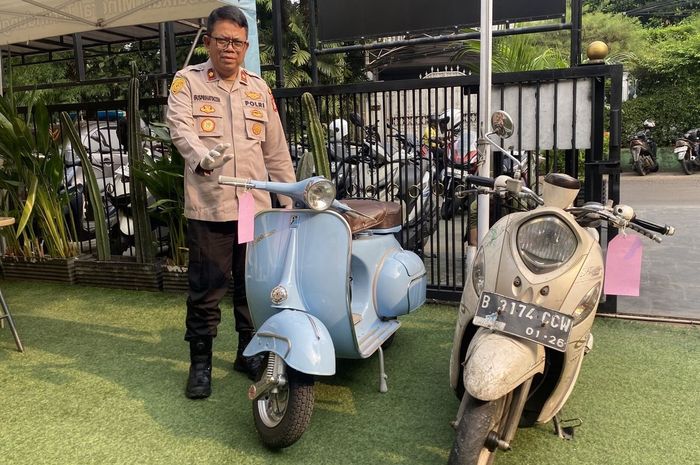 Vespa yang jadi target pencurian dua tukang bangunan di Jaksel