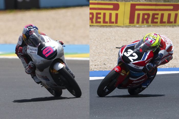 Veda Ega Pratama tampil di kejuaraan Grand Prix Moto3 (kiri), Kiandra Ramadhipa di Moto3 Junior World Championship (kanan)