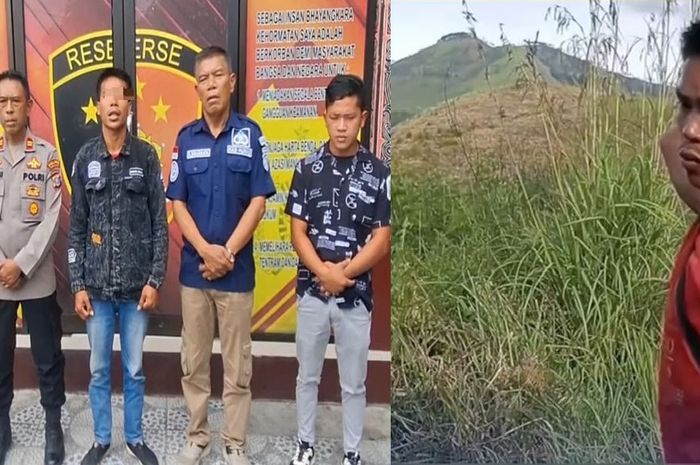 Pria ancam rusak mobil wisatawan Danau Toba dengan batu yang hendak dilempar ke kaca kalau tidak memberi uang Rp 20.000