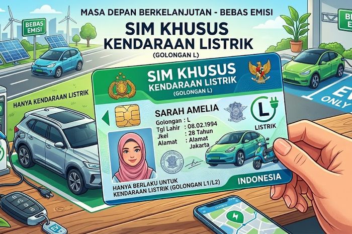 Ilustrasi SIM khusus kendaraan listrik