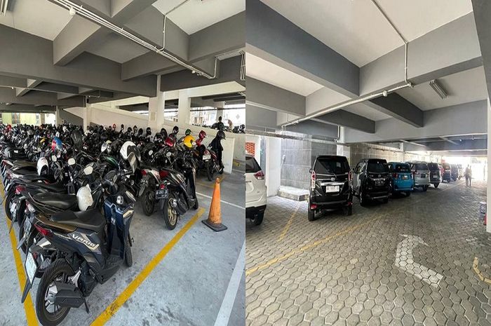 Lokasi parkir motor dan mobil di Tempat Khusus Parkir (TKP) Beskalan dengan tarif motor Rp 2.000 dan mobil Rp 5.000 per 8 jam