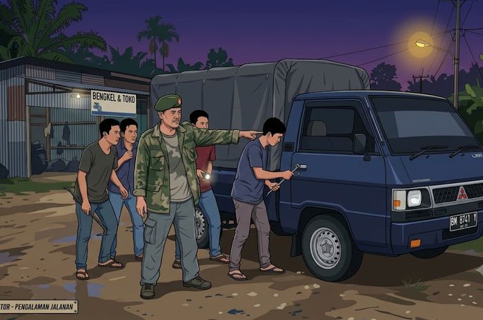 Ilustrasi pecatan TNI inisial OS (46) komandoi komplotan maling spesialis Mitsubishi L300 di Sumatera