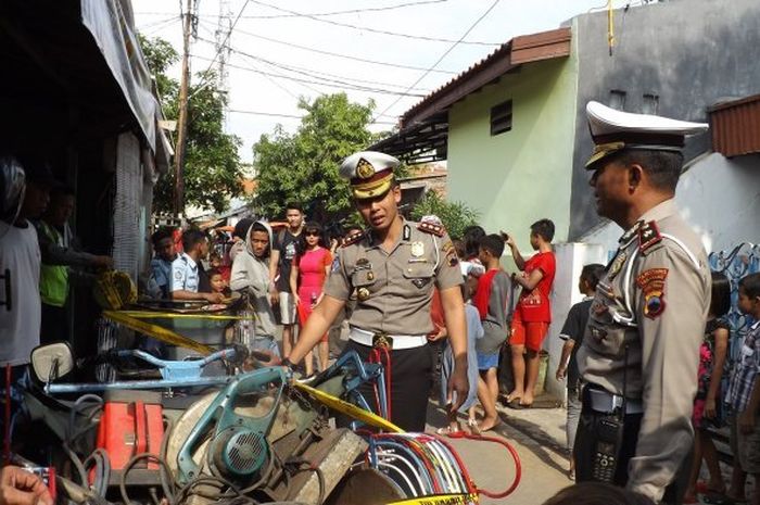 Penggerebekan bengkel bentor oleh Polresta Semarang