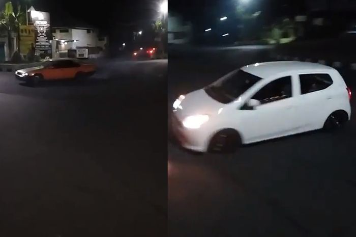 Drifting yang diunggah akun Instagram indoricer, pengemudi Daihatsu Ayla Bikin Ngakat