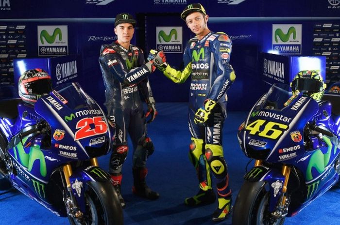 Maverick Vinales dan Valentino Rossi Movistar Yamaha 2017