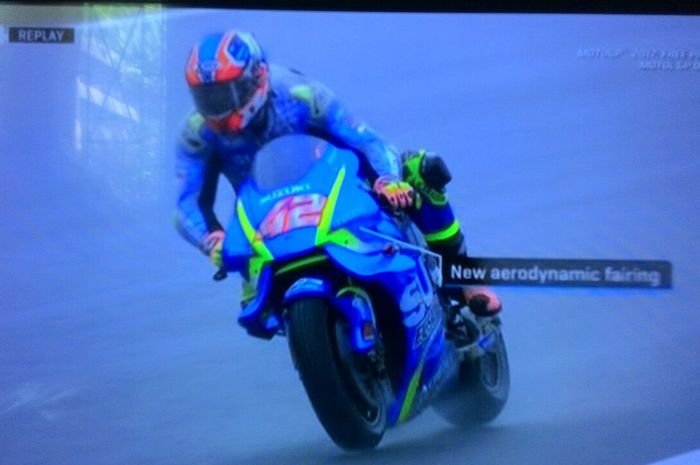 Suzuki MotoGP di FP 1 MotoGP Motegi, Jepang (13/10)