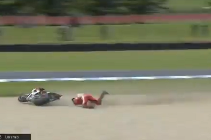 Jorge Lorenzo terjatuh di FP3 MotoGP Australia