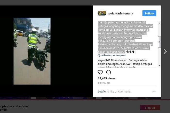 Pelaku curanmor tertangkap