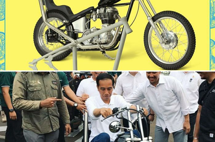 Ini dia sasis Chopperland, basis motor yang ditunggangi Jokowi