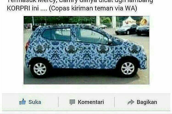 Setujukah anda bila Mobil Dinas milik Pemerintah semua di cat seperti ini