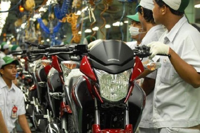 Pabrik perakitan motor Honda.
