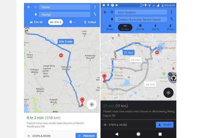 Meski baru diberlakukan di India, Google Maps siap memasang fitur khusus membanti pengendara motor