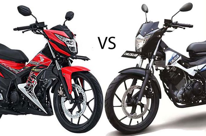 Ilustrasi Honda Sonic 150 R Vs Suzuki Satria F150