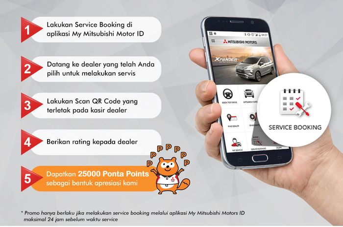 Service booking Mitsubishi