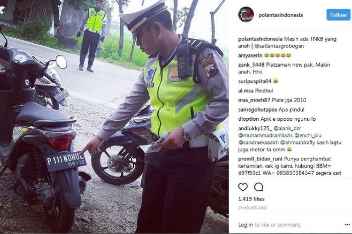 Pelat nomor aneh ditangkap polisi