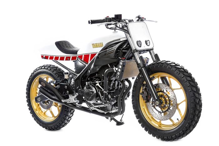 Yamaha MT-03 custom flat tracker dari Kingston Custom