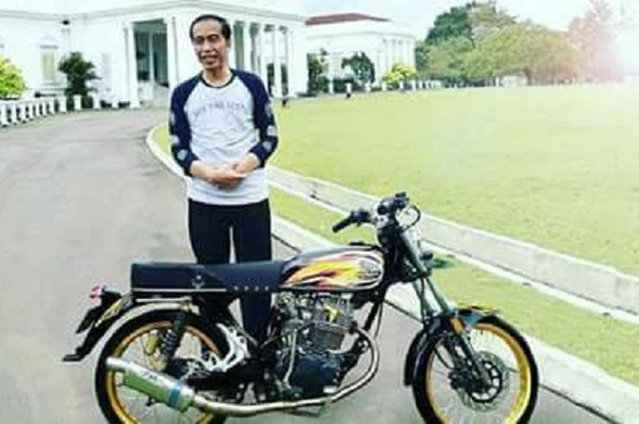 Foto Joko Widodo dan Honda CB Racing