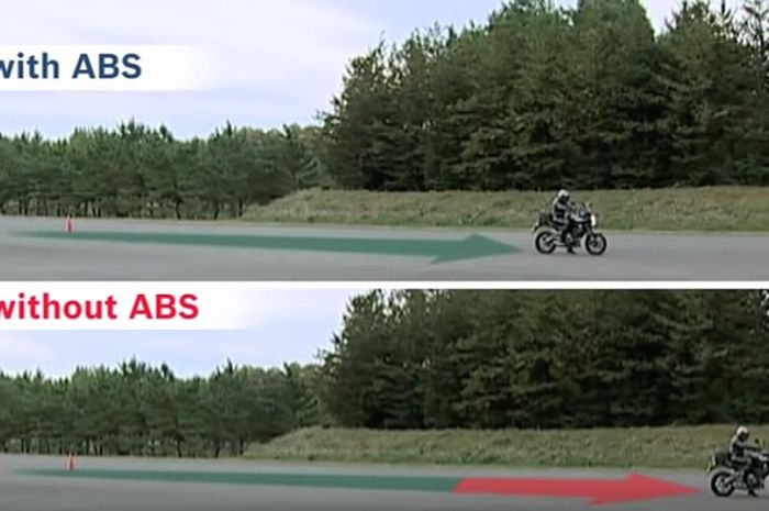 Bukti nyata perbedaan motor ABS dan non ABS