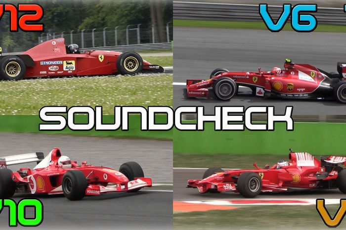 Suara mobil Formula 1 dari mesin V6 sampai V12
