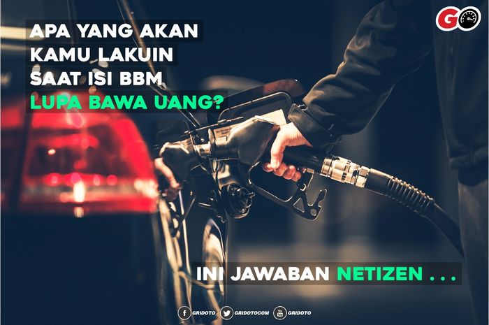 Pernah isi bensin tapi lupa bawa uang?