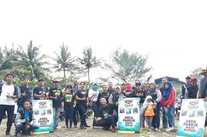 Beberapa peserta yang turut memeriahkan Yamaha Maxi Day 2018 di Umbul Tlatar, Boyolali, Jawa Tengah pada Minggu (25/2/2018).