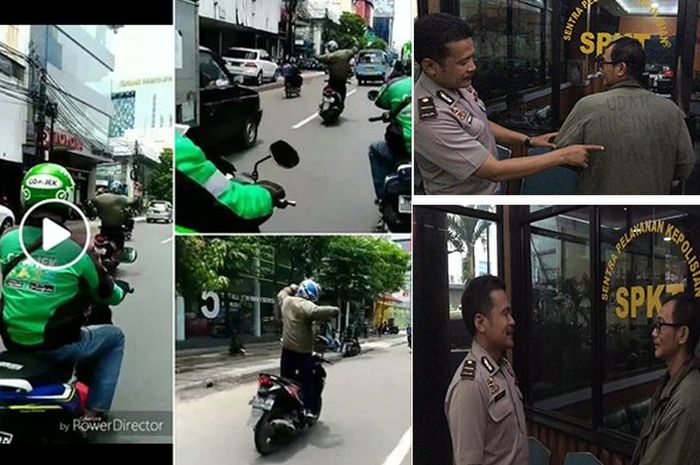 Joget-joget di motor saat melaju di jalan Taman Sari, Jakarta Barat