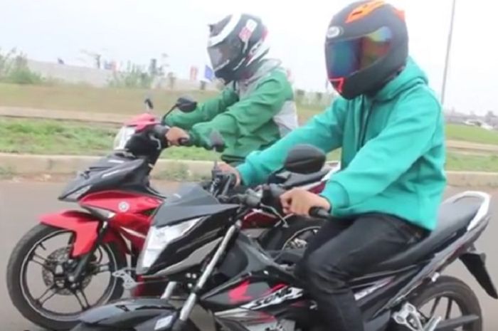 Yamaha MX King 150 vs Honda Sonic 150 libas trek sejauh 600 meter.