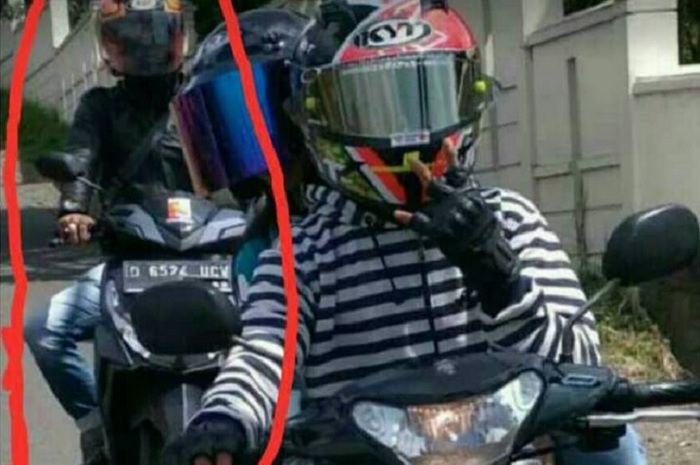 Pelaku pembegalan dengan motor Honda Vario