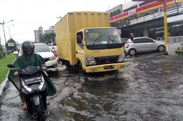 Ilustrasi banjir di Kota Medan