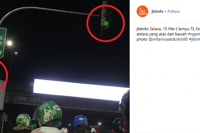 Traffic light tidak berfungsi secara benar
