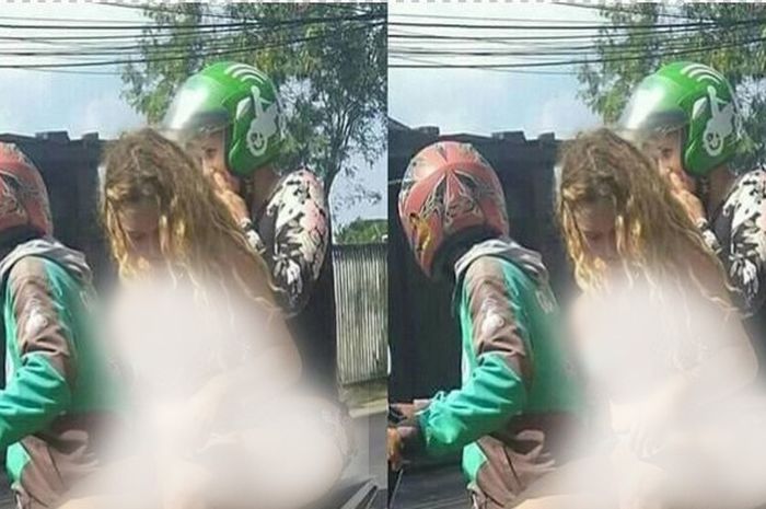 Driver ojol dapat penumpang bule wanita pakai bikini