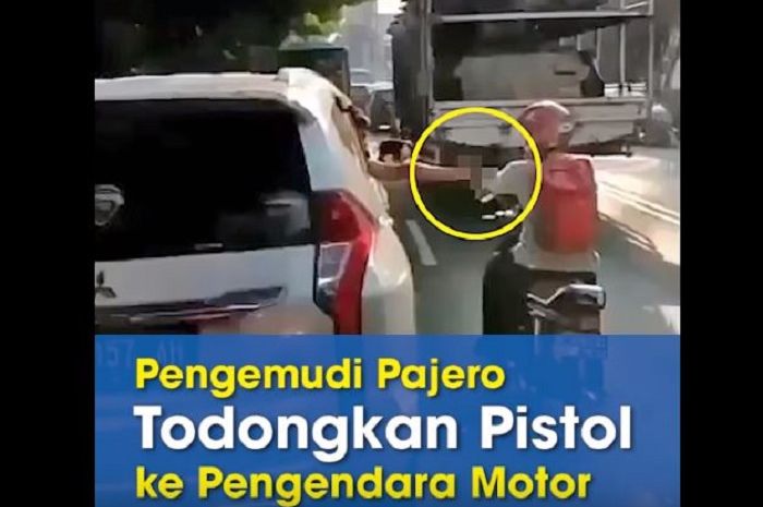 Pengemudi Mitsubishi Pajero Sport todongkan pistol ke pengendara Honda Astrea di Solo