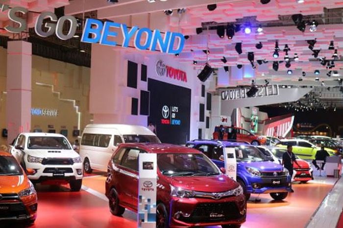 Ilustrasi booth Toyota di ajang pameran otomotif