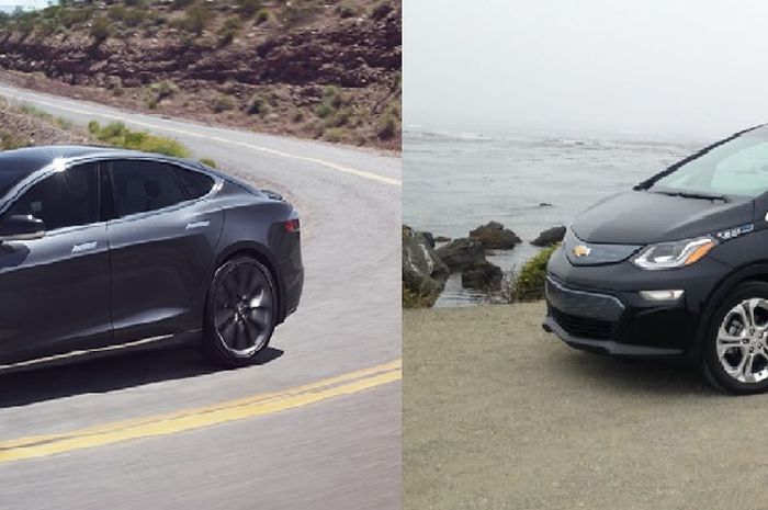 Tesla Model S dan Chevrolet Bolt EV
