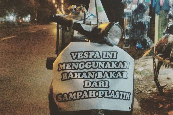 Vespa yang digunakan Dimas untuk touring Jakarta-Bali