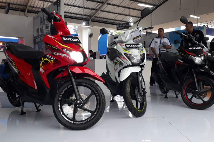 Suzuki Nex II yang ditampilkan Suzuki di Boothnya di Jakarta Fair Kemayoran (JFK), Kamis (28/6/2018)