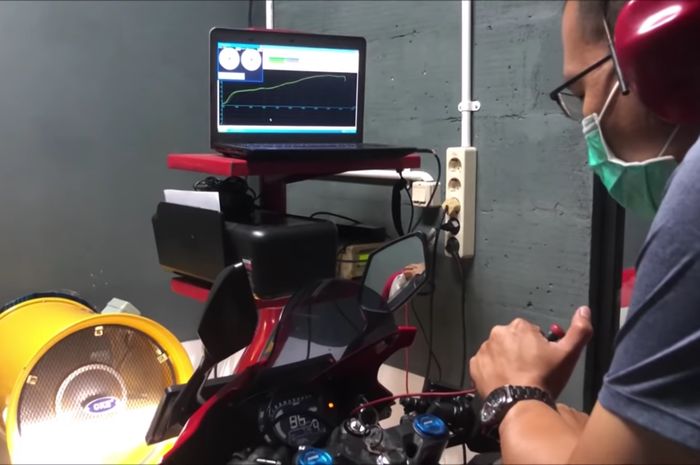 Ilustrasi uji coba Accent Wire dengan tes dyno