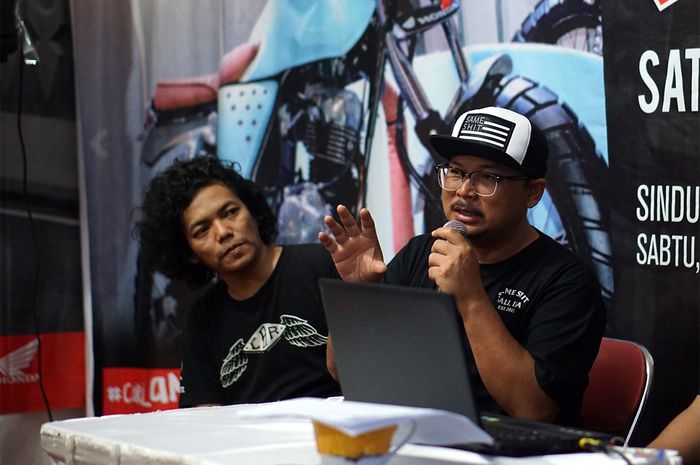 Builder Lulut Wahyudi meramaikan acara Honda CB150 Verza Saturdayride