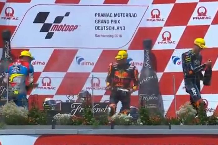 Brad Binder juara Moto2 Jerman 2018.