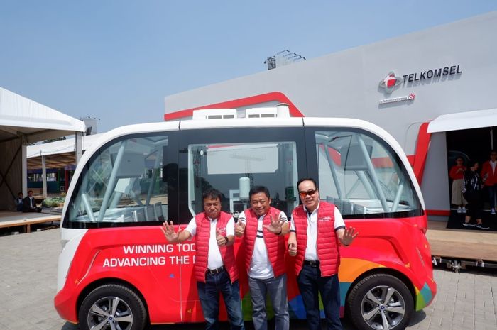 Mobil Otonom yang diperkenalkan Telkomsel untuk Asian Games 2018