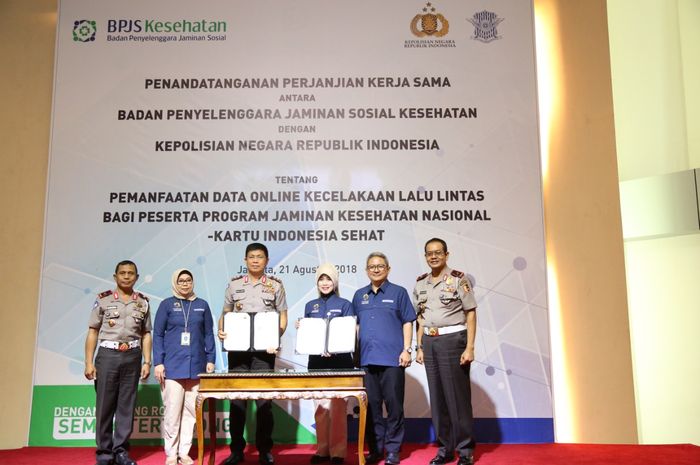 Penandatanganan perjanjian kerja sama BPJS dan Korlantas Polri