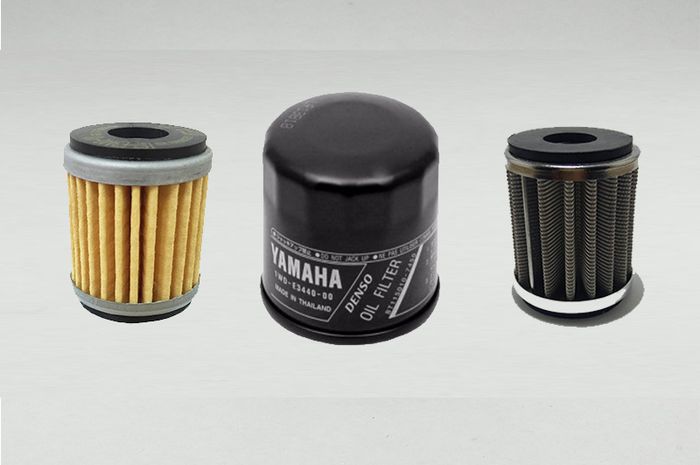 Tiga jenis filter oli motor: filter kertas, filter tabung, dan filter stainless