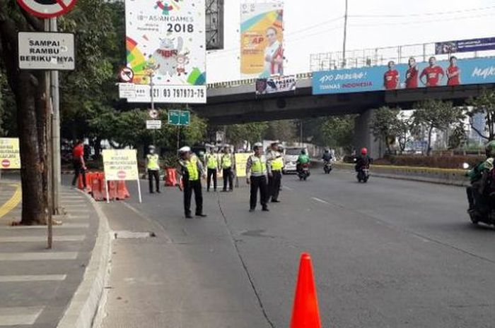 Ruas jalan sekitaran GBK ditutup jelang penutupan Asian Games 2018