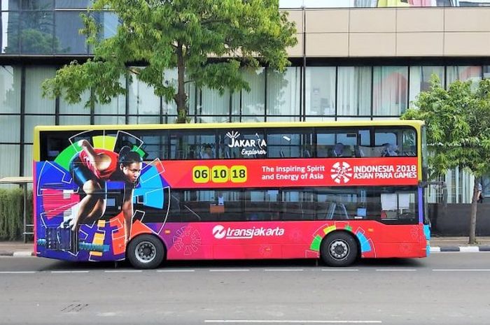 Bus City Tour Transjakarta design Asian Para Games
