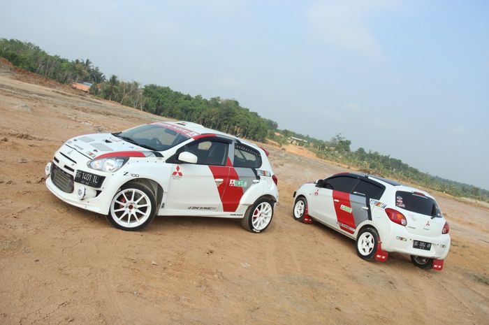 Mitsubishi Mirage gaya rally asal Palembang