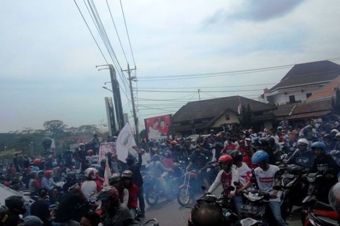 Ribuan motor memadati Kota Boyolali